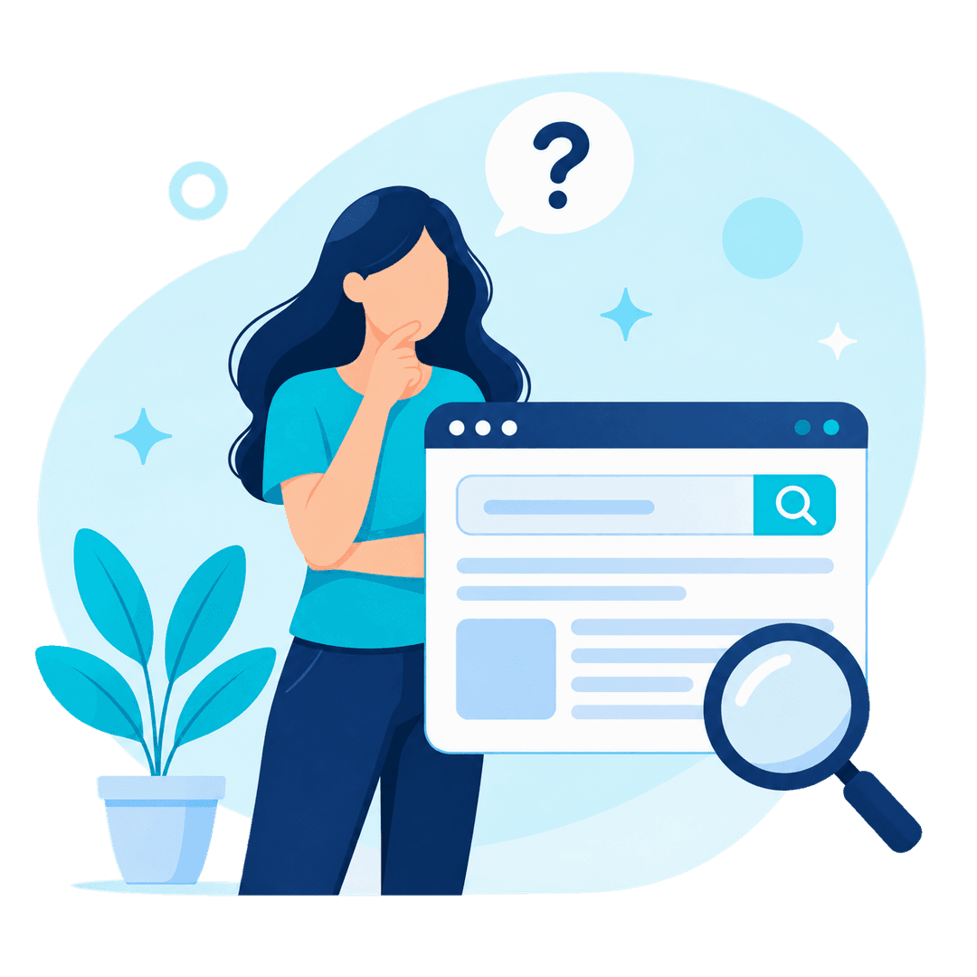 Person representing customers who cannot find your business